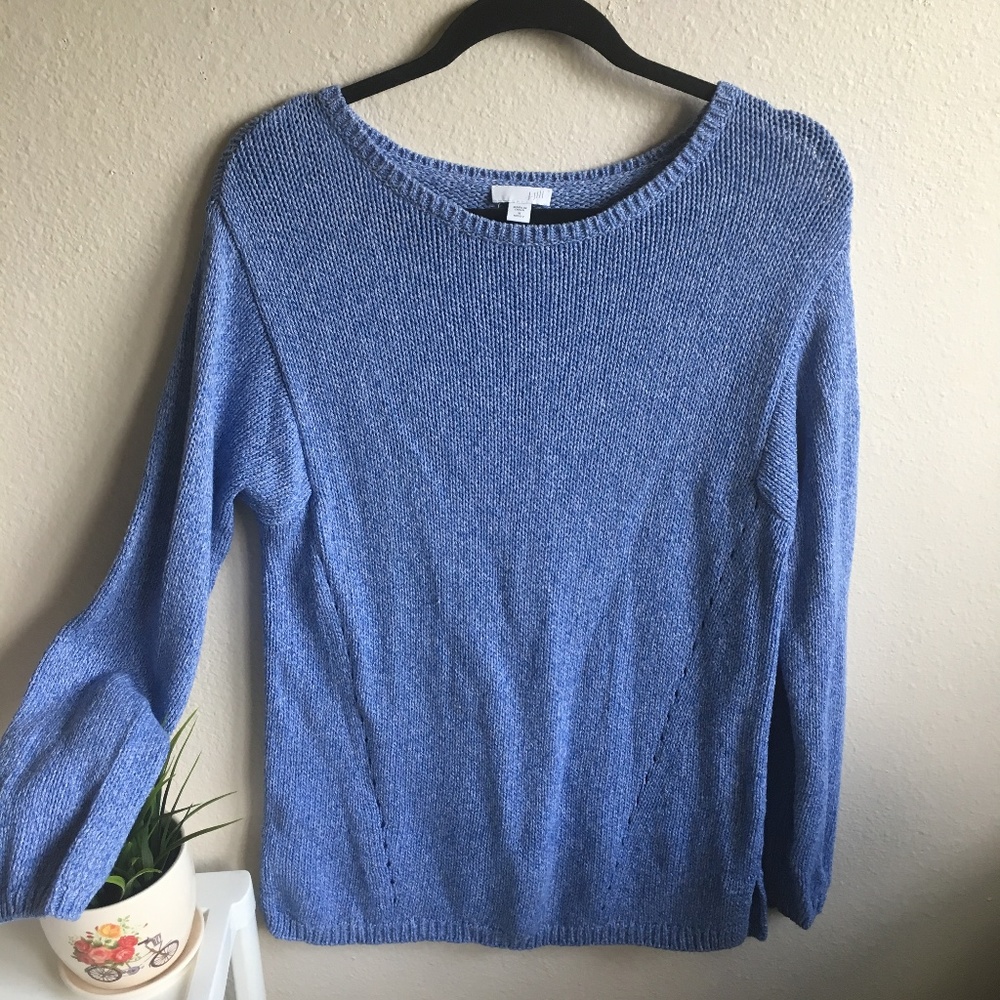 J Jill knit pull over sweater blue #228